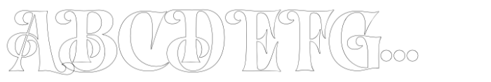 Hestrial Outline Font UPPERCASE