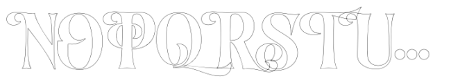 Hestrial Outline Font UPPERCASE