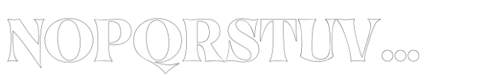Hestrial Outline Font LOWERCASE