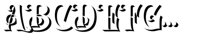 Hestrial Shadow Font UPPERCASE