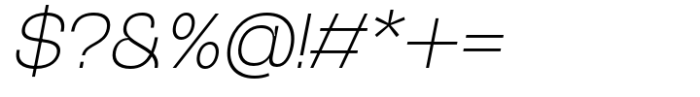 Heuvel Grotesk Extra Light Italic Font OTHER CHARS