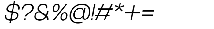 Heuvel Grotesk Light Italic Font OTHER CHARS