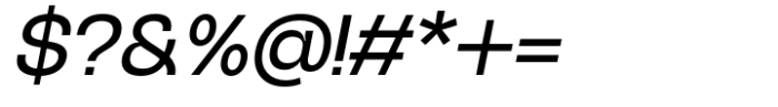 Heuvel Grotesk Medium Italic Font OTHER CHARS