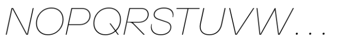 Heveria Hairline Italic Font UPPERCASE