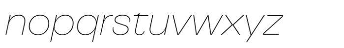 Heveria Hairline Italic Font LOWERCASE
