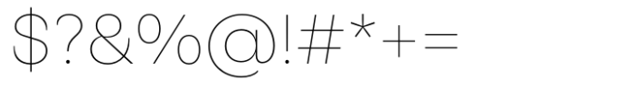 Heveria Hairline Font OTHER CHARS