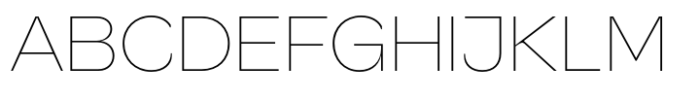 Heveria Hairline Font UPPERCASE