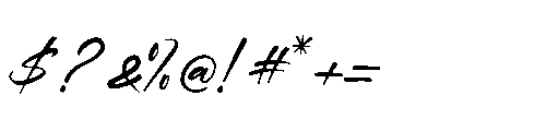 Hevling Justien  Regular Font OTHER CHARS