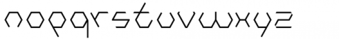 Hexagraph Thin Font LOWERCASE