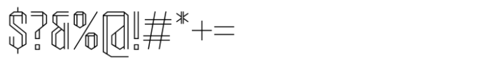 Hexagreat Outline Font OTHER CHARS