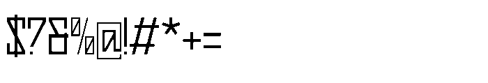 Hexazor Font OTHER CHARS