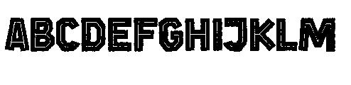 Hexen Craft Hollow Regular Font UPPERCASE