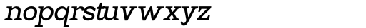 Hexi Medium Oblique Font LOWERCASE