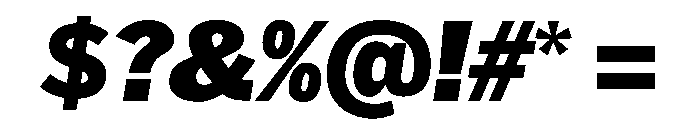 HEXFranklinv03 BlackItalic Instance Font OTHER CHARS