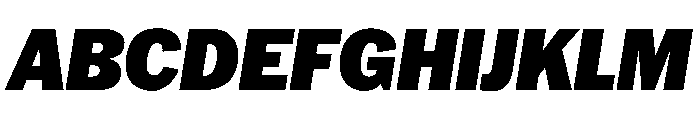HEXFranklinv03 BlackItalic Instance Font UPPERCASE