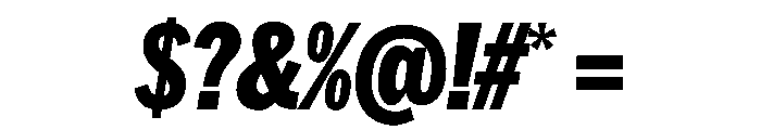 HEXFranklinv03 CondensedBlackItalic Instance Font OTHER CHARS