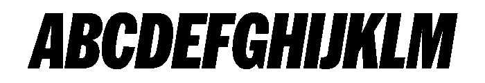 HEXFranklinv03 CondensedBlackItalic Instance Font UPPERCASE