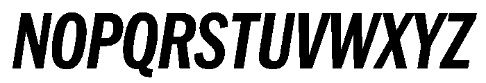 HEXFranklinv03 CondensedBoldItalic Instance Font UPPERCASE