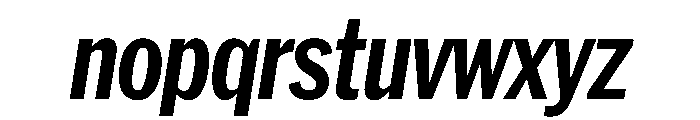 HEXFranklinv03 CondensedBoldItalic Instance Font LOWERCASE