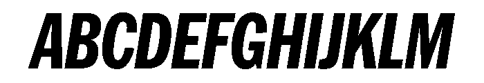 HEXFranklinv03 CondensedExtraboldItalic Instance Font UPPERCASE