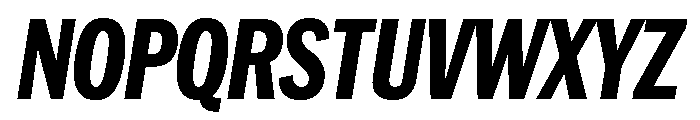 HEXFranklinv03 CondensedExtraboldItalic Instance Font UPPERCASE