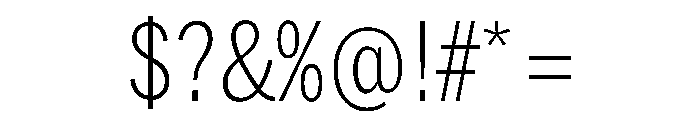 HEXFranklinv03 CondensedExtralight Instance Font OTHER CHARS