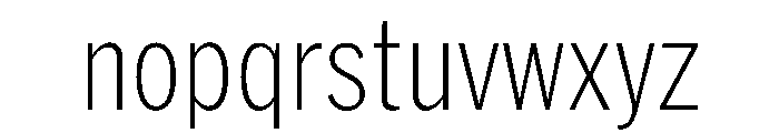 HEXFranklinv03 CondensedExtralight Instance Font LOWERCASE