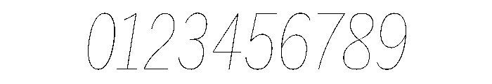 HEXFranklinv03 CondensedHairlineItalic Instance Font OTHER CHARS