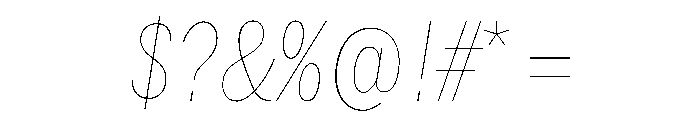 HEXFranklinv03 CondensedHairlineItalic Instance Font OTHER CHARS