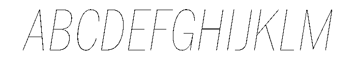 HEXFranklinv03 CondensedHairlineItalic Instance Font UPPERCASE