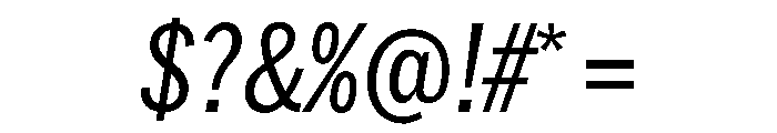 HEXFranklinv03 CondensedItalic Instance Font OTHER CHARS