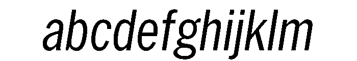 HEXFranklinv03 CondensedItalic Instance FONT
