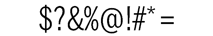 HEXFranklinv03 CondensedLight Instance Font OTHER CHARS