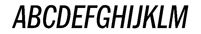 HEXFranklinv03 CondensedMediumItalic Instance Font UPPERCASE