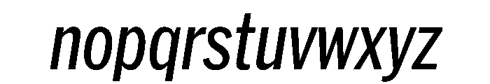 HEXFranklinv03 CondensedMediumItalic Instance Font LOWERCASE