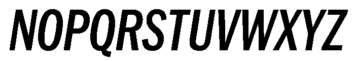 HEXFranklinv03 CondensedSemiboldItalic Instance Font UPPERCASE