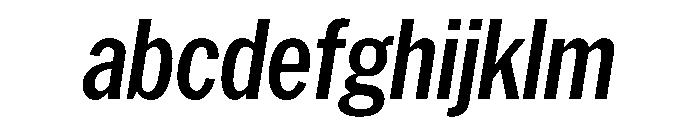 HEXFranklinv03 CondensedSemiboldItalic Instance FONT