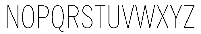 HEXFranklinv03 CondensedThin Instance Font UPPERCASE
