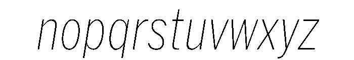 HEXFranklinv03 CondensedThinItalic Instance Font LOWERCASE