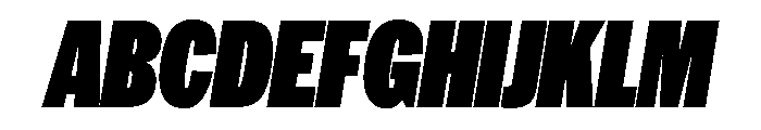 HEXFranklinv03 CondensedUltraItalic Instance Font UPPERCASE