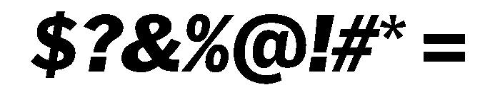 HEXFranklinv03 ExtraboldItalic Instance Font OTHER CHARS
