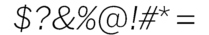 HEXFranklinv03 ExtralightItalic Instance Font OTHER CHARS
