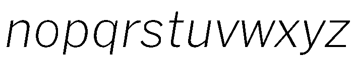 HEXFranklinv03 ExtralightItalic Instance Font LOWERCASE