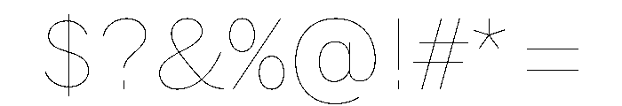 HEXFranklinv03 Hairline Instance Font OTHER CHARS