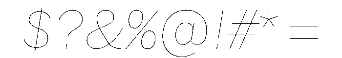 HEXFranklinv03 HairlineItalic Instance Font OTHER CHARS