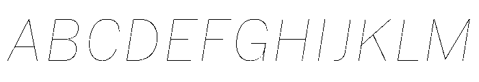 HEXFranklinv03 HairlineItalic Instance Font UPPERCASE