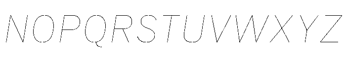 HEXFranklinv03 HairlineItalic Instance Font UPPERCASE