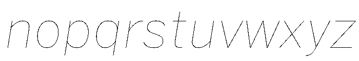 HEXFranklinv03 HairlineItalic Instance Font LOWERCASE