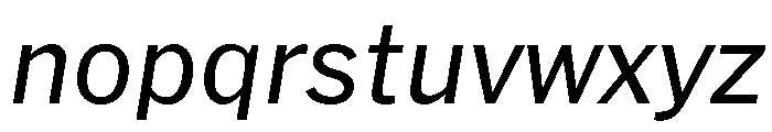 HEXFranklinv03 Italic Instance Font LOWERCASE