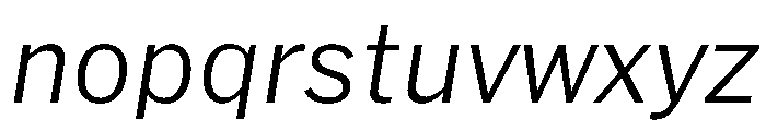 HEXFranklinv03 LightItalic Instance Font LOWERCASE